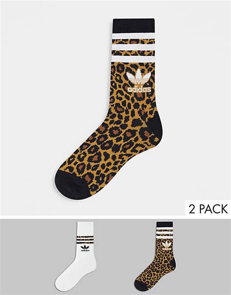 adidas leopard print socks